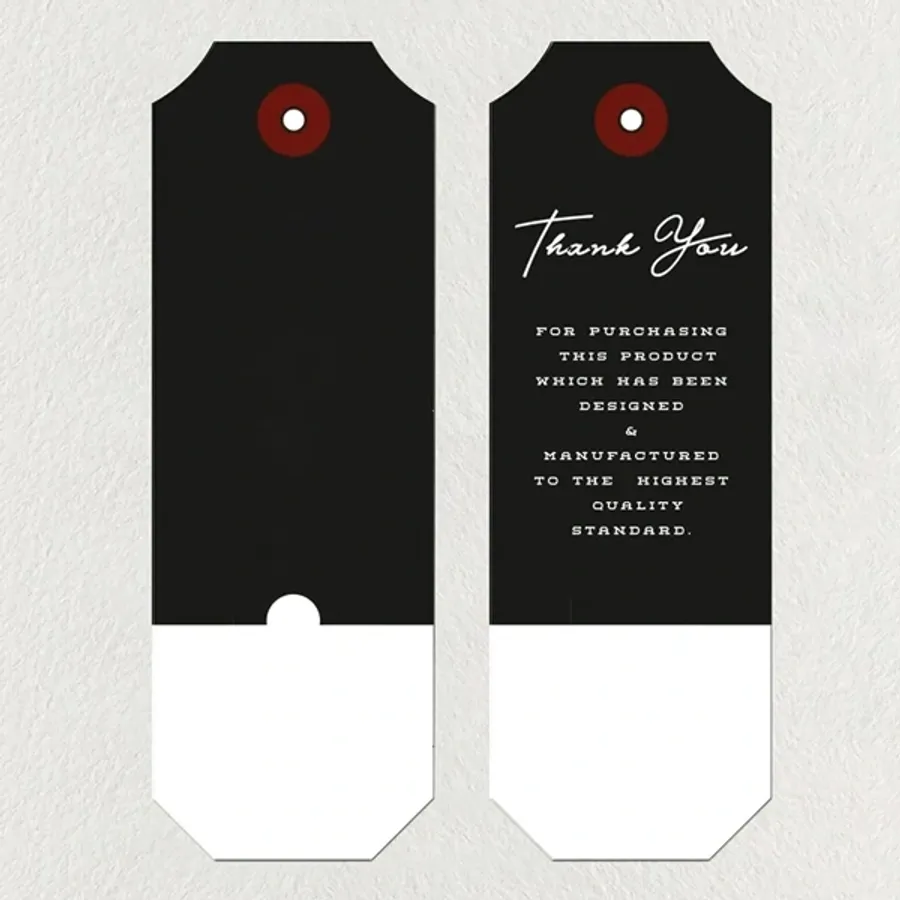 Die Cut Hang Tags printed with a custom design