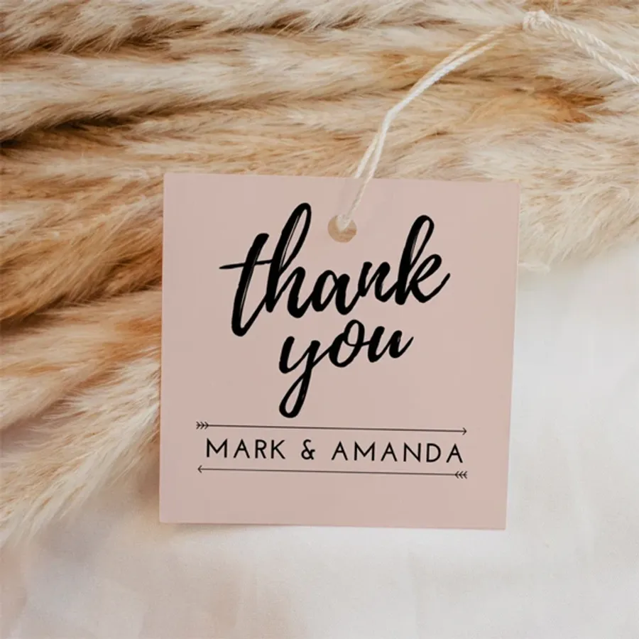 Hang Tag Stickers printed with a custom design