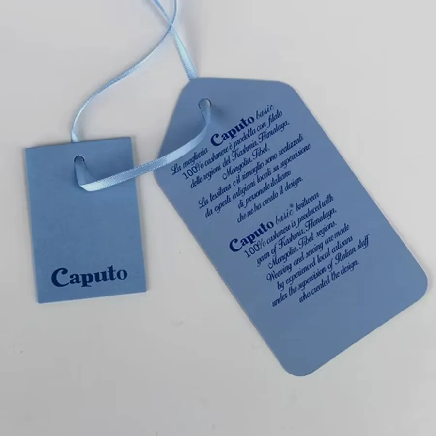 Paper Hang Tags with String printed with a custom design