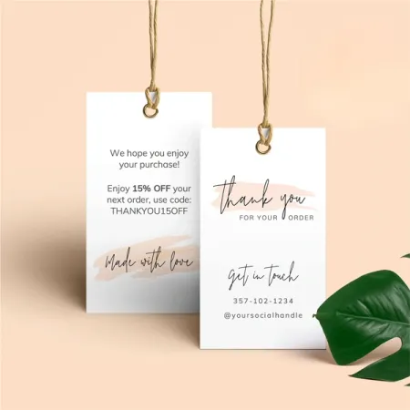Paper Hang Tags with String example 2
