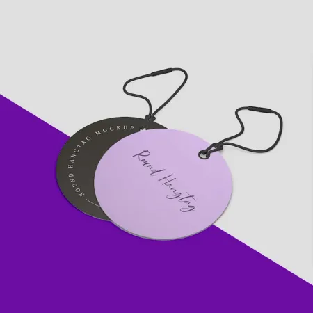 Round Hang Tags printed with a custom design