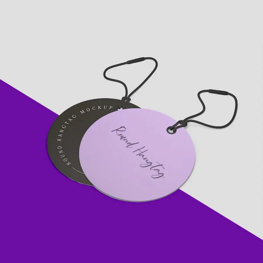 Round Hang Tags printed with a custom design